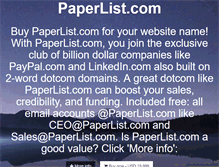 Tablet Screenshot of paperlist.com